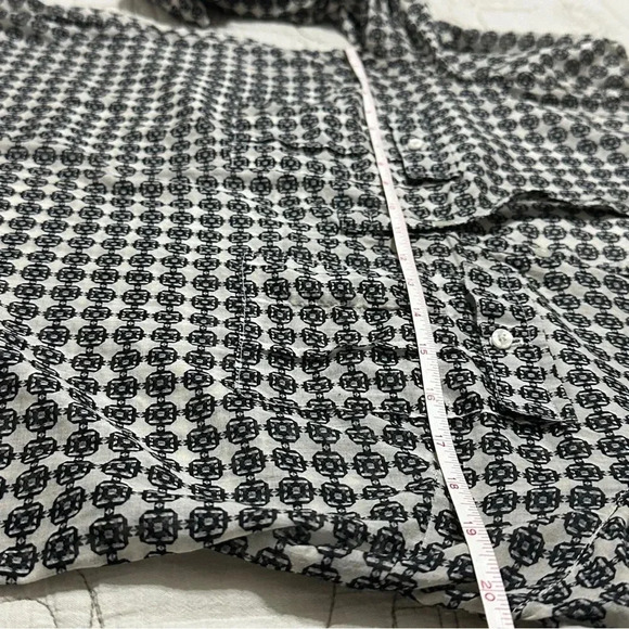 Anthropologie Holding Horses Black White Top with Tab Sleeves Size 12 - Picture 6 of 10